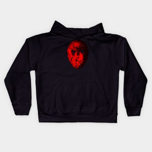 Red Bloody Horror Mask Kids Hoodie